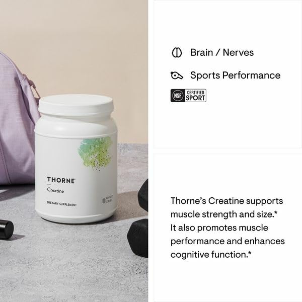 THORNE Creatine - Micronized Creatine Monohydrate Powder - Support for Muscles & Cognitive Function* - for Women & Men - Unflavored - NSF Certified for Sport