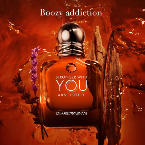 Armani beauty - Stronger With You Absolutely - Parfum - Cologne for Men - Spicy Ambery Gourmand Men’s Fragrance – Rum Accord, Cedarwood, Lavendar & Vanilla Notes