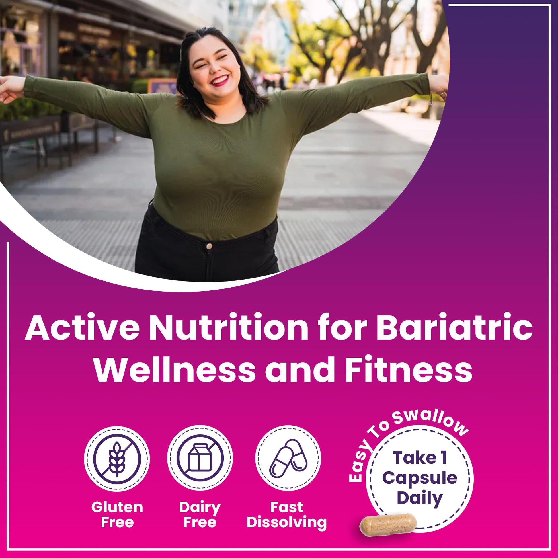 ProCare Health Bariatric Multivitamin 45mg Iron – Once Daily Capsule for Gastric Bypass, Sleeve & Post-Op Support – 90 Easy-to-Swallow Capsules, 3-Month Supply, No Artificial Colors, Gluten-Free