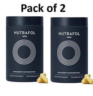 Nutrafol Men's Hair Growth Supplements Pack of 2, Clinically Tested for Visibly Thicker Hair and Scalp Coverage, Dermatologist Recommended - 1 Month - Jia Sales